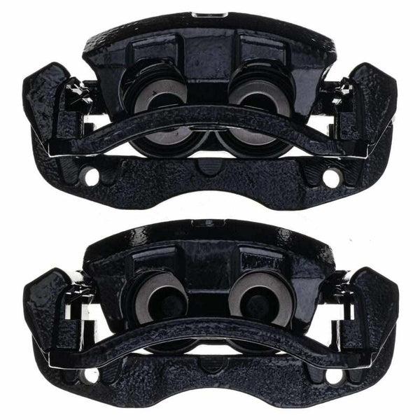 Power Stop 00-05 Ford Excursion Rear Black Caliper - Pair w/Bracket