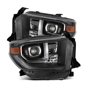 AlphaRex 14-21 Toyota Tundra MK II PRO-Series Halogen Projector Headlights Black