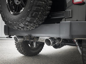 aFe Rebel Series 2.5in 409 SS Axle-Back Exhaust w/Polished Tips 07+ Jeep Wrangler (JK) V6 3.6L/3.8L