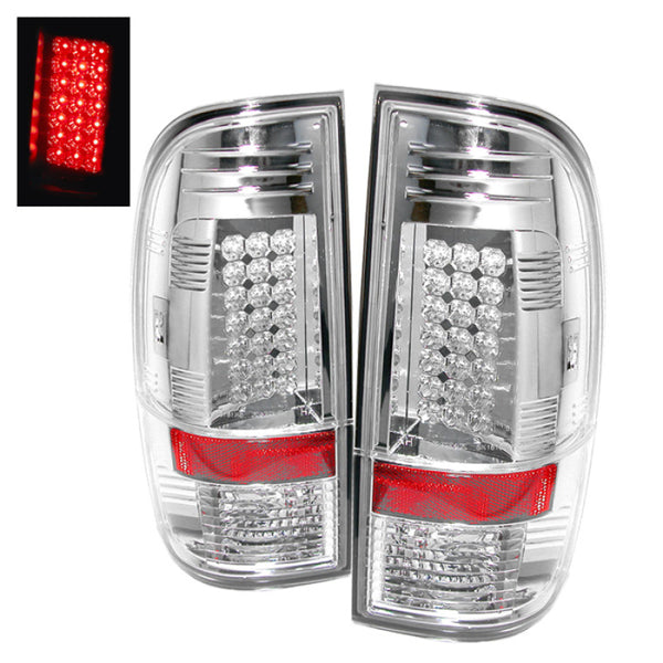 Spyder Ford Super Duty 08-15 LED Tail Lights Chrome ALT-YD-FS07-LED-C