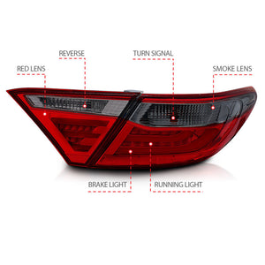 ANZO 2015-2016 Toyota Camry LED Taillights Smoke