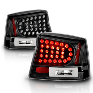 ANZO 2006-2008 Dodge Charger LED Taillights Black