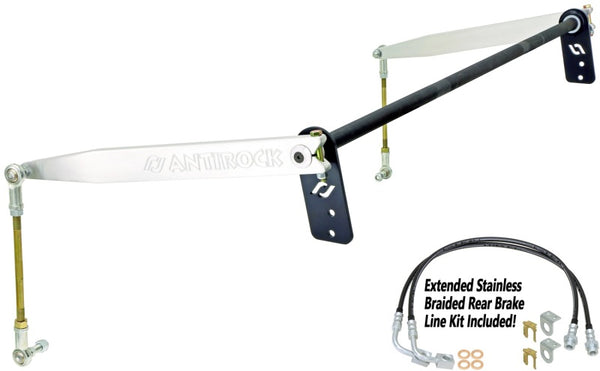 RockJock JK 4D Antirock Sway Bar Kit Rear Bolt-On Aluminum Arms