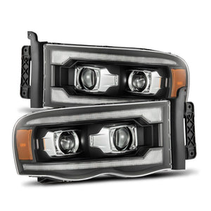 AlphaRex 02-05 Dodge Ram LUXX-Series LED Projector Headlights Black