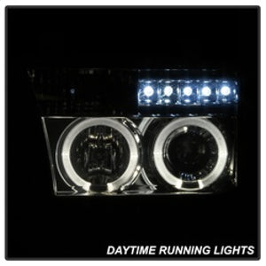 Spyder Toyota Tundra 07-13 Projector Headlights LED Halo LED Smke PRO-YD-TTU07-HL-SM