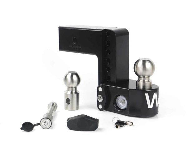 Weigh Safe 6in Drop Hitch w/Built-in Scale & 3in Shank (8K/21K GTWR) w/WS05 - Black Cerakote