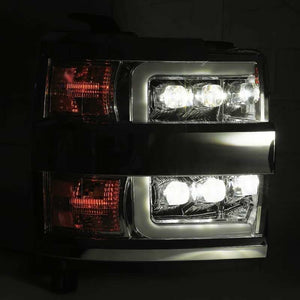 AlphaRex 15-19 Chevrolet Silverado 2500HD/3500HD MK II NOVA-Series LED Projector Headlights Chrome