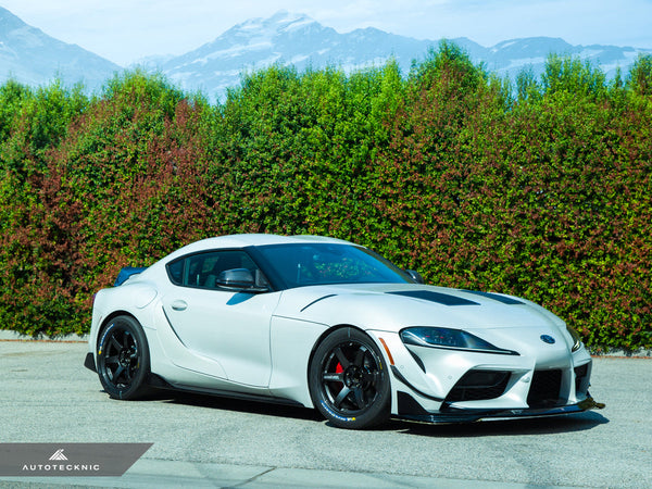 AutoTecknic Front Bumper Dry Carbon Canard Set - A90 Supra 2020-Up
