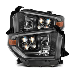 AlphaRex 14-21 Toyota Tundra MK II NOVA-Series LED Projector Headlights Alpha-Black