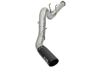 aFe ATLAS 5in DPF-Back Alum Steel Exhaust System w/Black Tip 2017 Ford Diesel Trucks V8-6.7L (td)