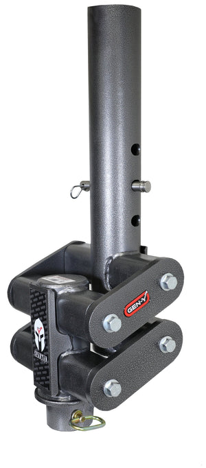 Gen-Y Spartan Torsion-Flex 5in Offset 4in RD Tube Gooseneck 2-5/16in Coupler Standard Height