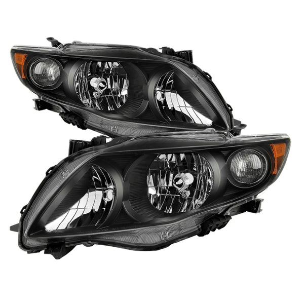 xTune Toyota Corolla 2009-2010 OEM Style Headlights - Black HD-JH-TCO09-AM-BK