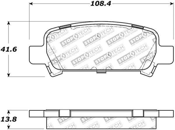 StopTech Street Touring 02-03 WRX Rear Brake Pads