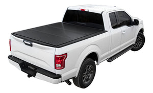 Access LOMAX Tri-Fold Cover 2022 Toyota Tundra 5Ft./6in. Bed w/ deck rail - Matte Black