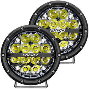 Rigid Industries 360-Series 6in LED Off-Road Spot Beam - White Backlight (Pair)