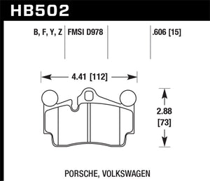 Hawk Porsche / Volkswagen HPS Street Rear Brake Pads