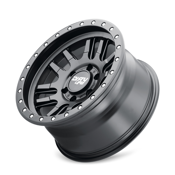 Dirty Life 9309 Canyon Pro 17x9/5x127 BP/-12mm Offset/71.5mm Hub Matte Black Wheel - Beadlock