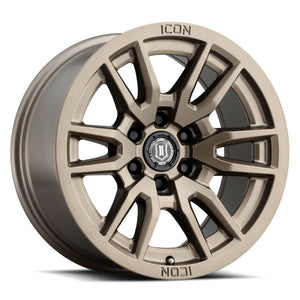 ICON Vector 6 17x8.5 6x5.5 0mm Offset 4.75in BS 106.1mm Bore Bronze Wheel