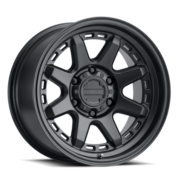 Raceline 947B Scout 17x8.5in / 6x139.7 BP / 18mm Offset / 106.1mm Bore - Satin Black Wheel