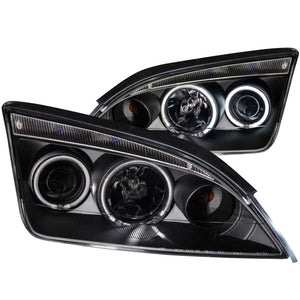 Anzo Projector Headlights w/ Halo Black Ford Focus 2005-2007