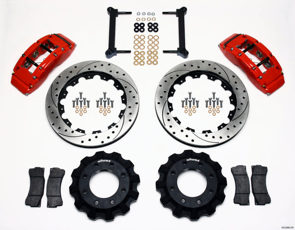 Wilwood TC6R Front Kit 16.00in Drilled Red 1999-2010 GM H2 Truck/SUV 2500
