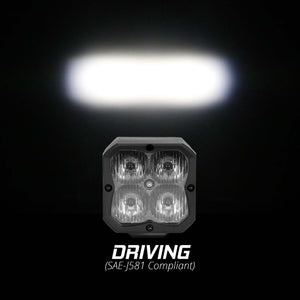 XK Glow XKchrome 20w LED Cube Light w/ RGB Accent Light - Driving Beam