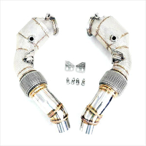 Racing Dynamics Catted Downpipes with Heatshield BMW F10 M5 F13 M6