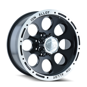 ION Type 174 15x8 / 6x139.7 BP / -27mm Offset / 106mm Hub Black/Machined Wheel