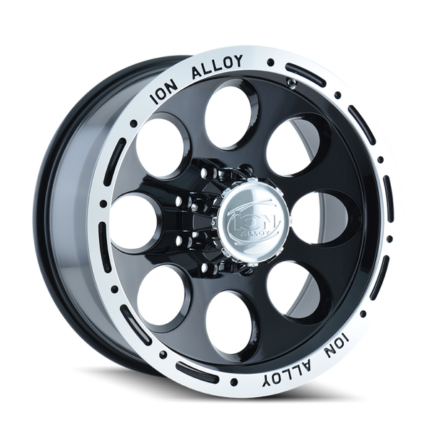 ION Type 174 15x8 / 6x139.7 BP / -27mm Offset / 106mm Hub Black/Machined Wheel