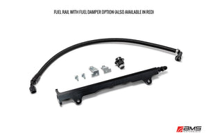 AMS Performance 08-15 Mitsubishi EVO X CNC Machined Aluminum Fuel Rail w/Pulsation DampenerRed