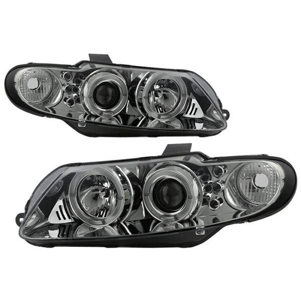 Spyder Pontiac GTO 04-06 Projector Headlights LED Halo LED Smoke High H1 Low H1 PRO-YD-PGTO04-HL-SM
