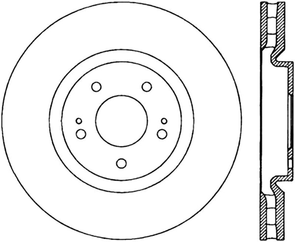 StopTech Power Slot 03-06 Evo 8 & 9 Cryo Slotted Left Front Rotor