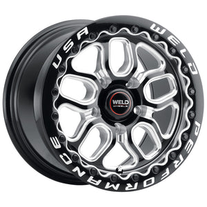 Weld Racing 15x10 Laguna Bead Lock 5x114.3 ET50 BS7.50 Gloss BLK MIL DIA 78.1