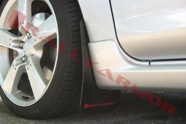 Rally Armor 04-09 Mazda3/Speed3 Black UR Mud Flap w/ Red Logo