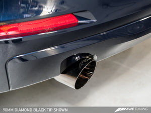 AWE Tuning BMW F30 320i Touring Exhaust w/Performance Mid Pipe - Diamond Black Tip (90mm)