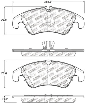 StopTech Performance 08-10 Audi A5 / 10 S4 / 09-10 Audi A4 (except Quattro) Front Brake Pads