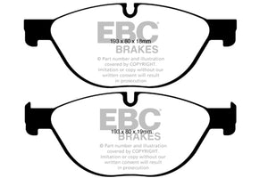 EBC 12-13 BMW 528 2.0 Turbo (F10) Performance Redstuff Front Brake Pads