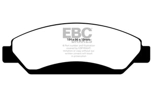 EBC 07 Cadillac Escalade 6.2 2WD Yellowstuff Front Brake Pads