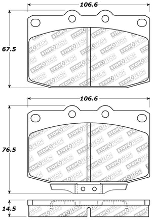 StopTech Performance 89-95 Mazda RX7 Front Brake Pads