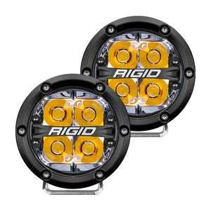 Rigid Industries 360-Series 4in LED Off-Road Spot Beam - Amber Backlight (Pair)