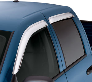 AVS 2019 RAM 1500 Crew Cab Ventvisor Outside Mount Front & Rear Window Deflectors 4pc - Chrome