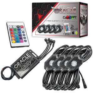 Oracle Bluetooth + RF Underbody Rock Light Kit - 4 PCS - ColorSHIFT SEE WARRANTY