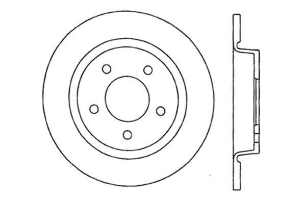 StopTech 04-10 Mazda3 Slotted & Drilled Right Rear Rotor