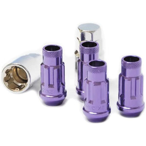 Wheel Mate Muteki SR48 Open End Locking Lug Nut Set of 4 - Purple 12x1.50 48mm