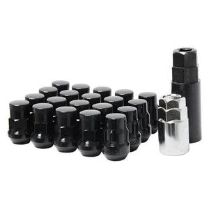 Wheel Mate Muteki SR35 Close End Lug Nuts w/ Lock Set - Black 12x1.25 35mm