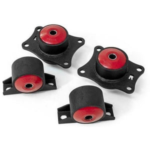 Innovative 00-09 Honda S2000 F-Series Black Steel Mounts 95A Bushings (Rear Diff Mounts OEM Diff)