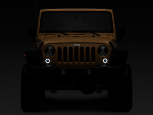 Raxiom 07-18 Jeep Wrangler JK Axial Series LED Turn Signals w/ Halo (Smoked)