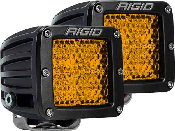 Rigid Industries D-Series - Diffused Rear Facing High/Low - Yellow - Pair