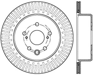 StopTech Slotted & Drilled Sport Brake Rotor Left Rear 13-14 Lexus GS300/350/400/430