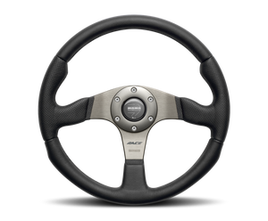 Momo Race Steering Wheel 350 mm - Black Leather/Anth Spokes